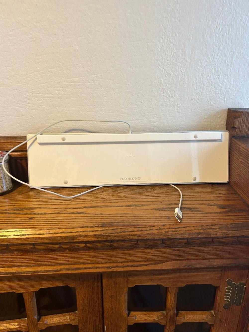 Apple Mac Wired A1243 Slim Aluminum Keyboard w/ 2 USB Ports - Tested, Working